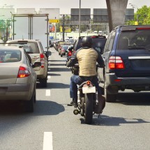 motorcycle in traffic