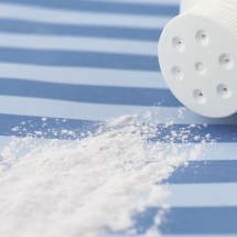 Baby Powder Spilled from Bottle