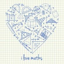 Maths drawings in heart shape